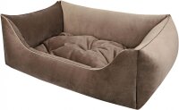 Dandy Dog Hundebett Magic Velvet Taupe Größe M